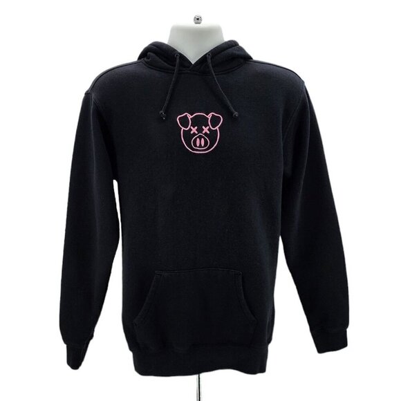 Shane Dawson Embroidered Pig Logo Black Hoodie Sweatshirt Adult Small - Picture 1 of 5